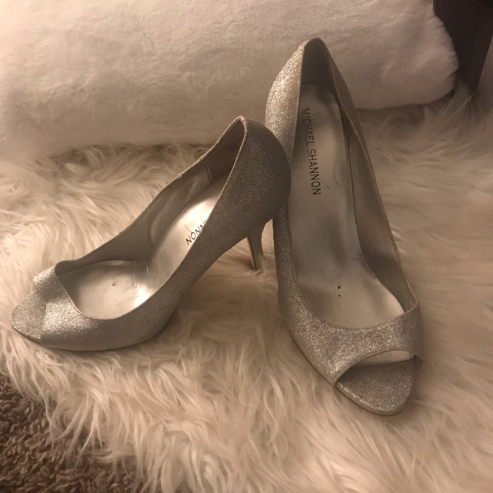 Glitter Michael Shannon 3” peep-toe heels!